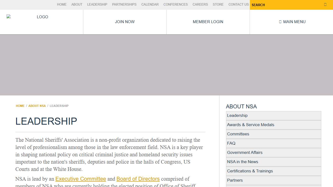 Leadership NATIONAL SHERIFFS’ ASSOCIATION